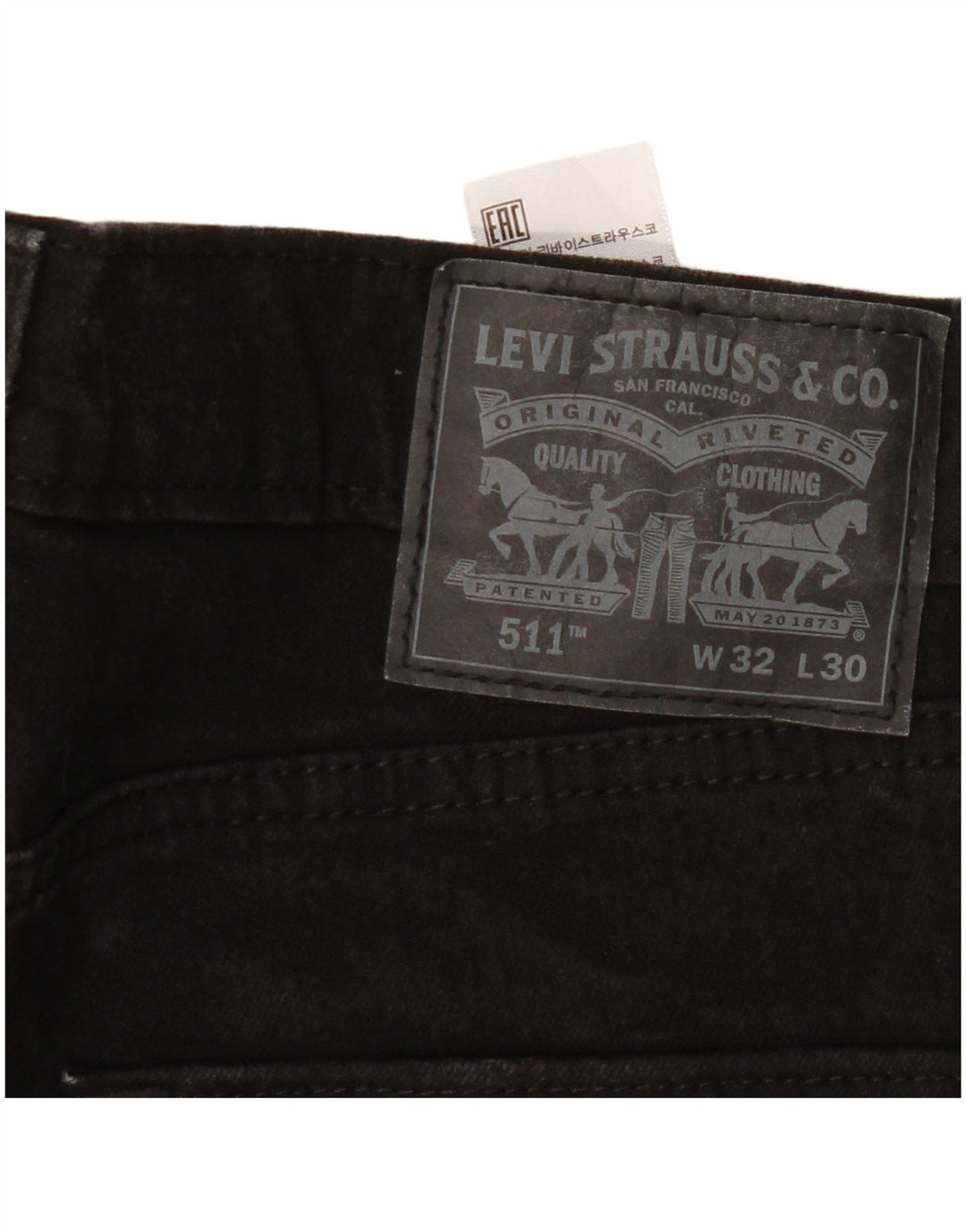 Blugi Levi's 511 Slim pentru bărbați W32 L30 bumbac negru