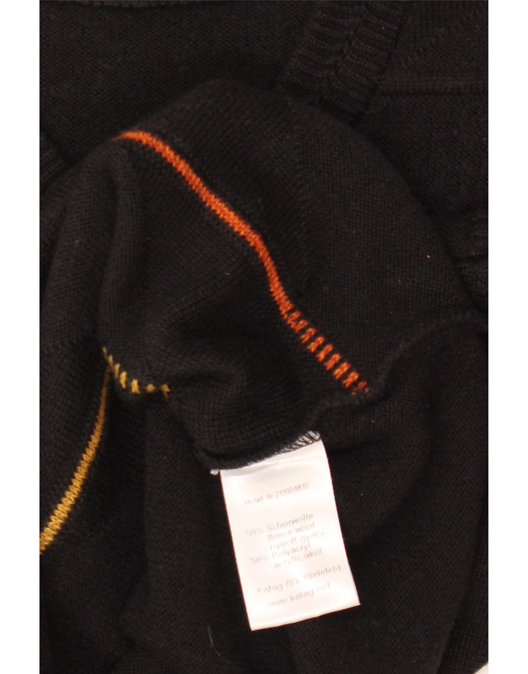 VINTAGE Femei Vest Tank Top UK 14 Lână mare cu dungi negre