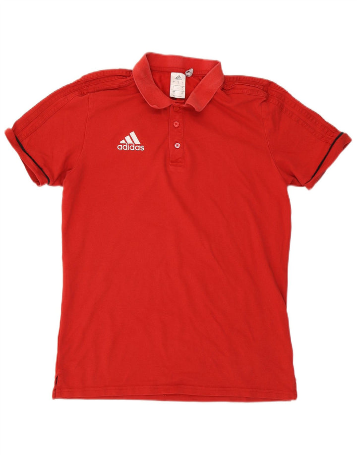 Tricou polo Adidas Climalite pentru bărbați, bumbac roșu mare