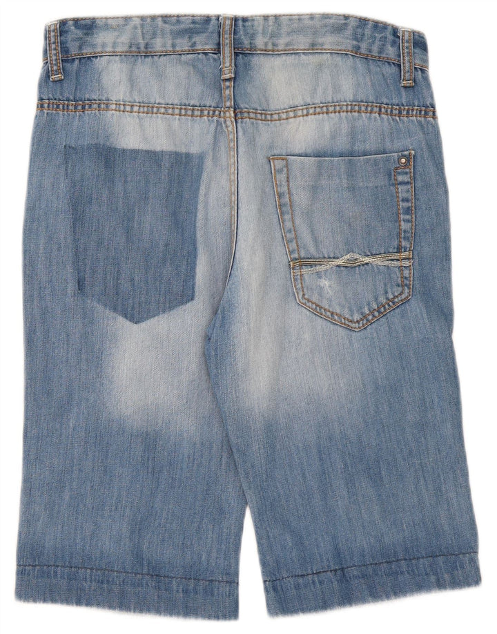 Pantaloni scurți din denim distressed pentru băieți Zara 13-14 ani W30 Bumbac Albastru