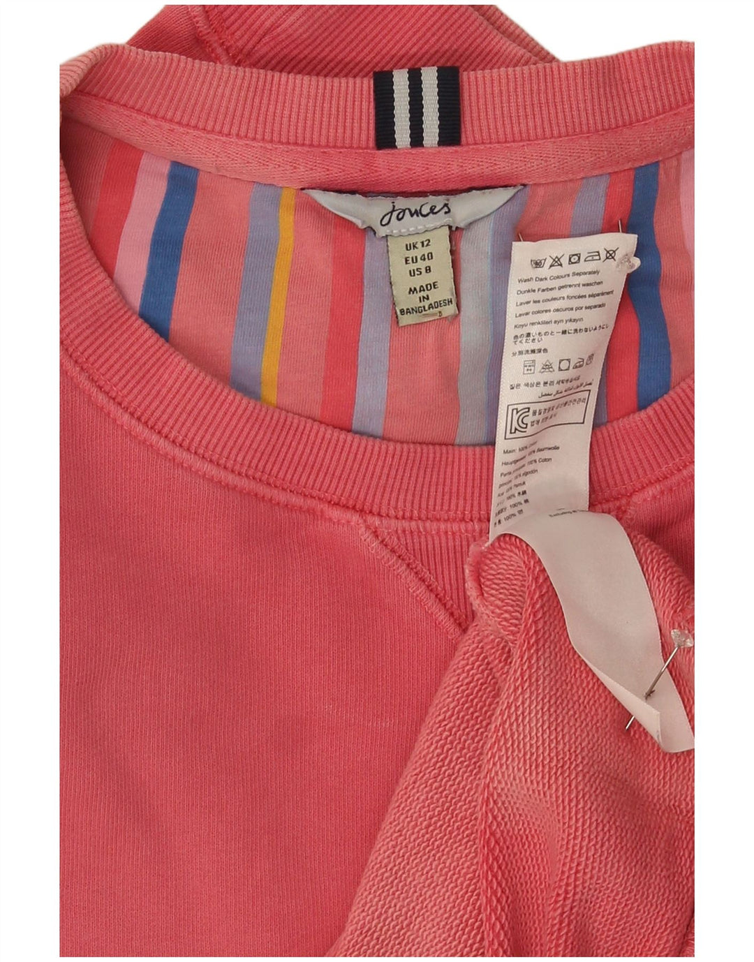 Pulover pentru damă Joules, UK 12, bumbac roz mediu