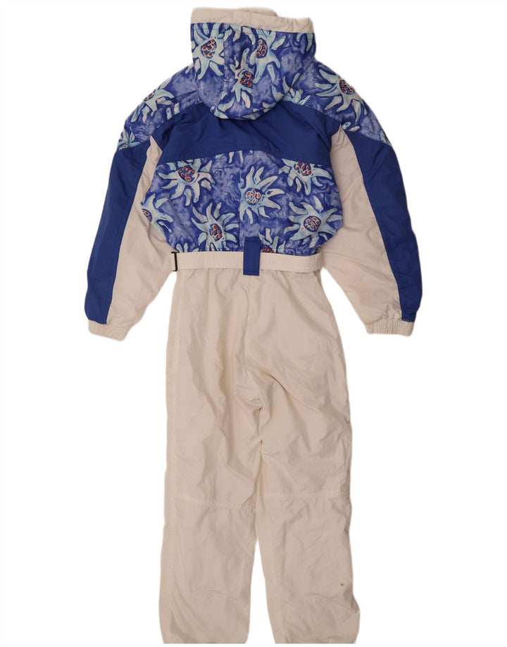 Salopetă de schi supradimensionată cu glugă pentru femei Ellesse IT 40 Small White Floral