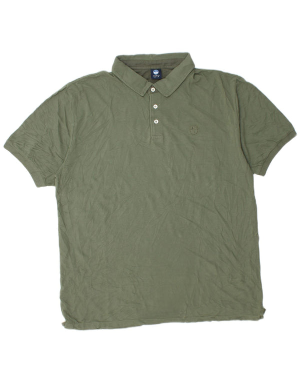 Tricou polo pentru bărbați North Sails 2XL, bumbac verde