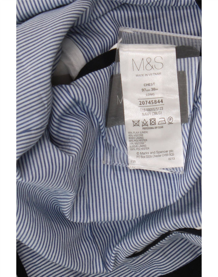 Jachetă pentru bărbați Marks & Spencer cu 2 nasturi, UK 38, in albastru bleumarin mediu