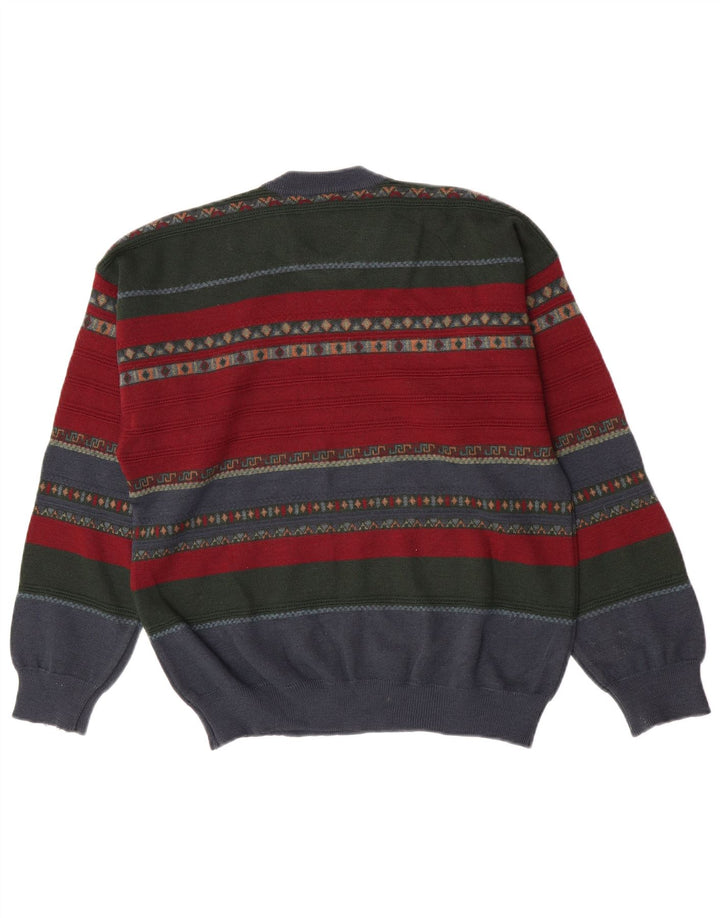 Pulover pentru bărbați Navigare cu decolteu rotund, mediu multicolor, cu dungi acrilice