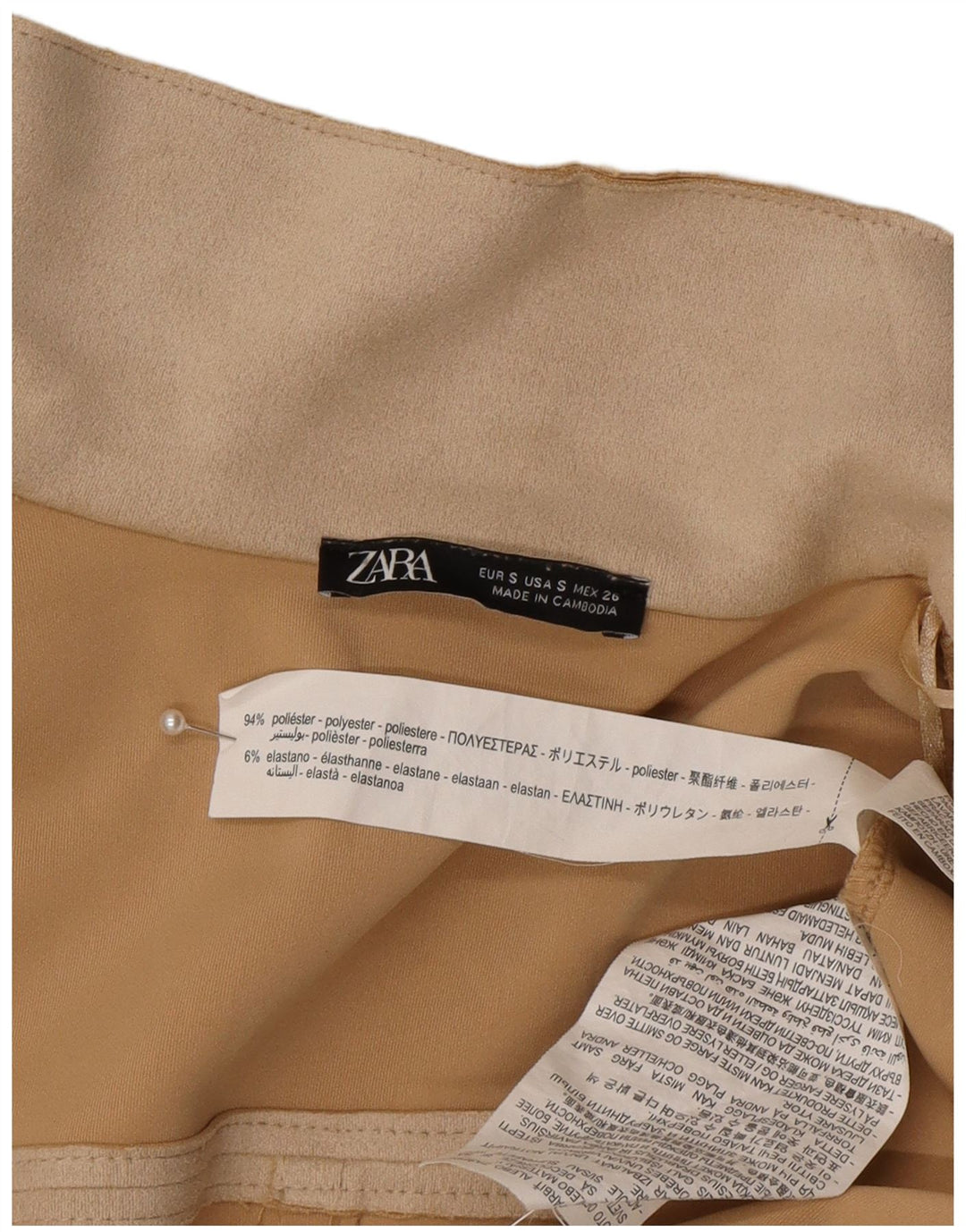 Pardesiu supradimensionat pentru femei Zara UK 10 mic, bej, poliester
