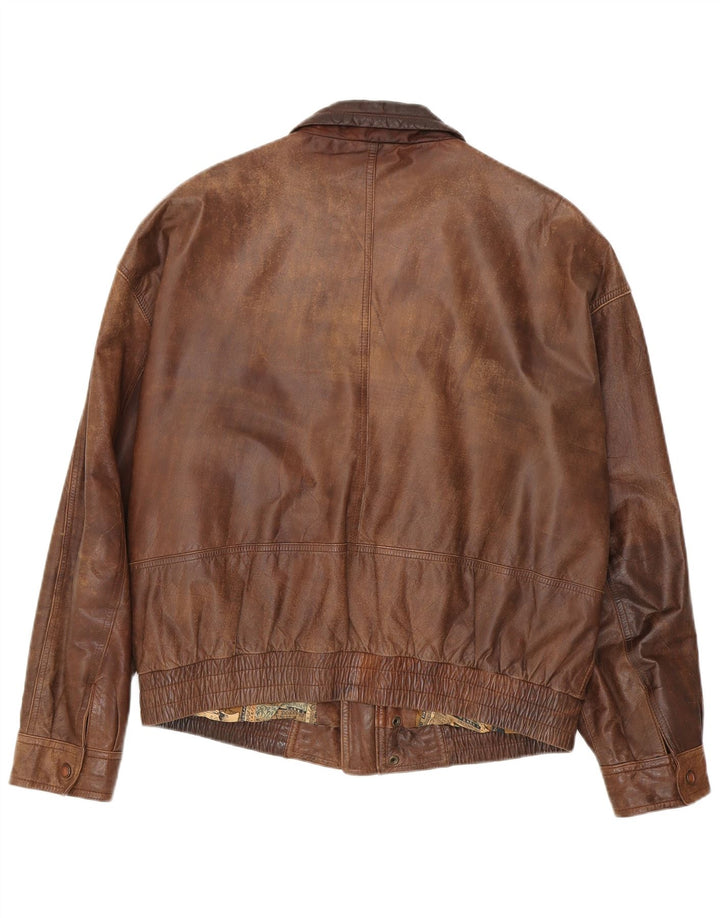 Jachetă de piele pentru bărbați Trapper IT 52 XL maro