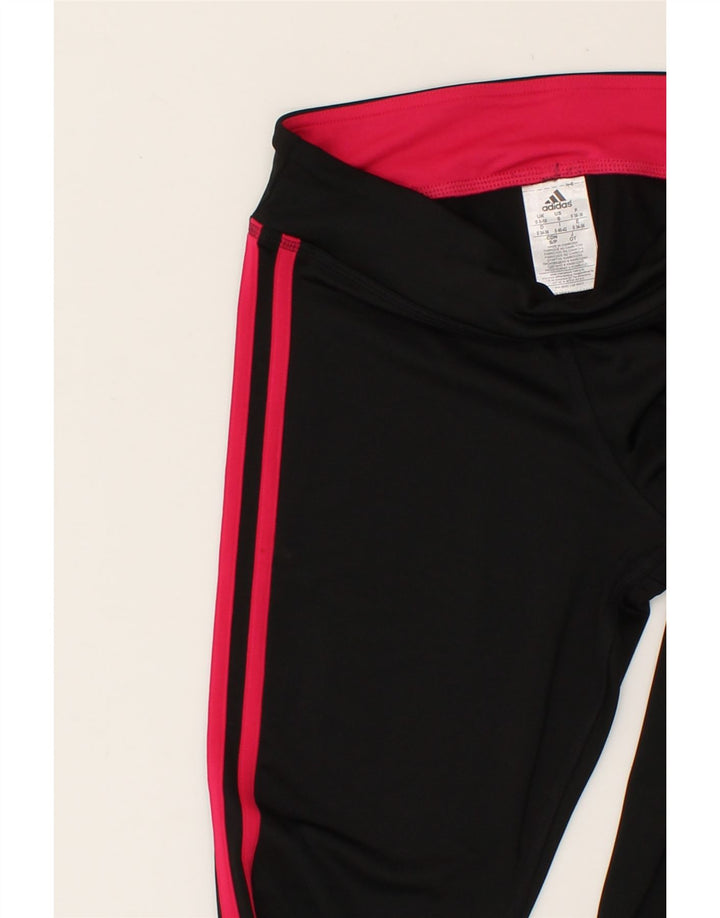 ADIDAS Womens Climalite Leggings UK 8/10 Small Black Polyester Vintage Adidas and Second-Hand Adidas from Messina Hembry 