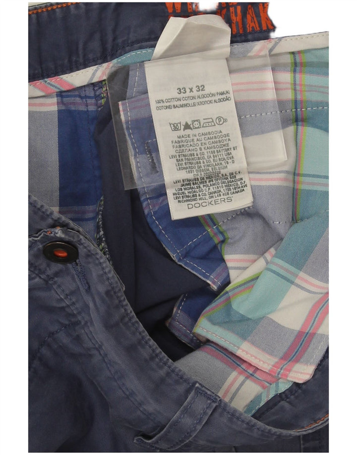 Pantaloni Chino Drepți Dockers Bărbați L33 L32 Bumbac bleumarin