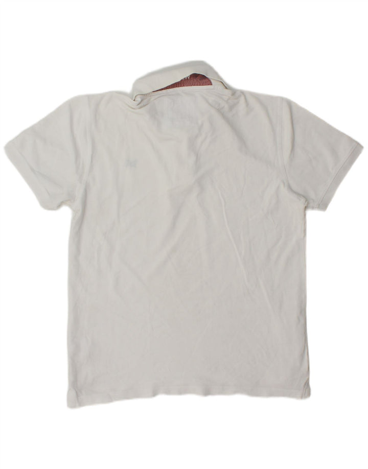 Crew Clothing Tricou polo pentru bărbați, bumbac alb mediu
