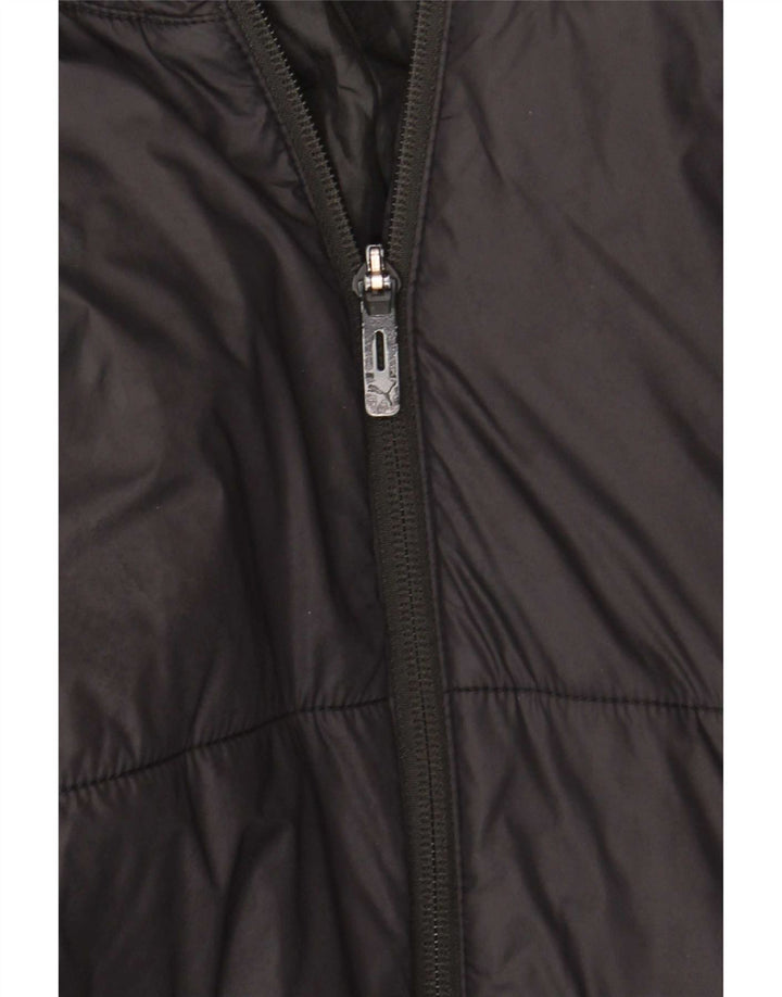 Jachetă căptușită cu glugă Puma pentru bărbați UK 38 Medium Black Nylon