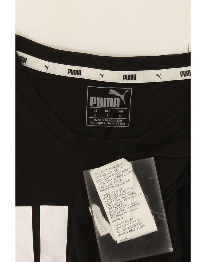 Tricou grafic Puma pentru bărbați Top mic, negru, bumbac