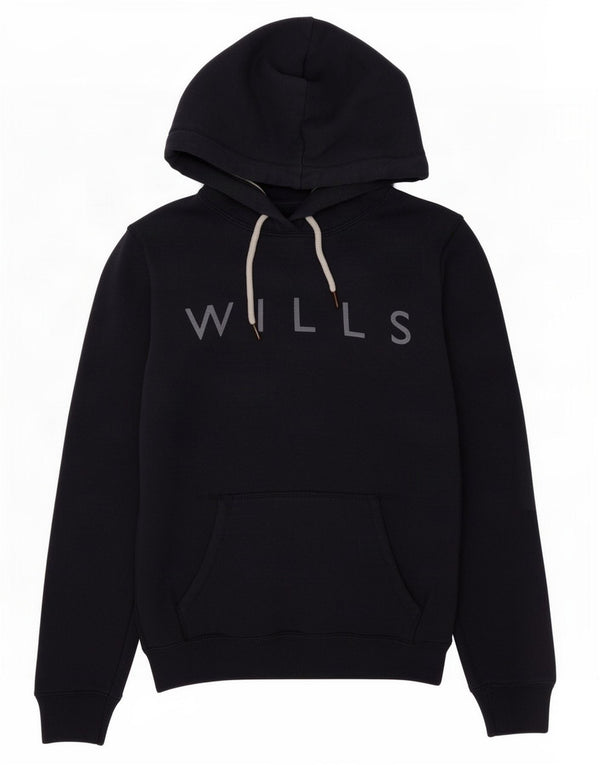Jack Wills Pulover cu glugă cu grafic pentru femei UK 8 mic Bumbac bleumarin