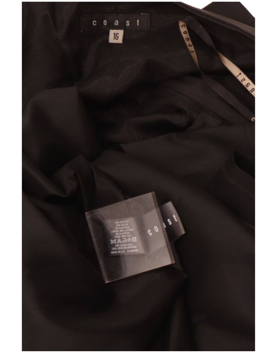 COAST Rochie Maxi Halter pentru Femei UK 16 Mare Acetat Negru