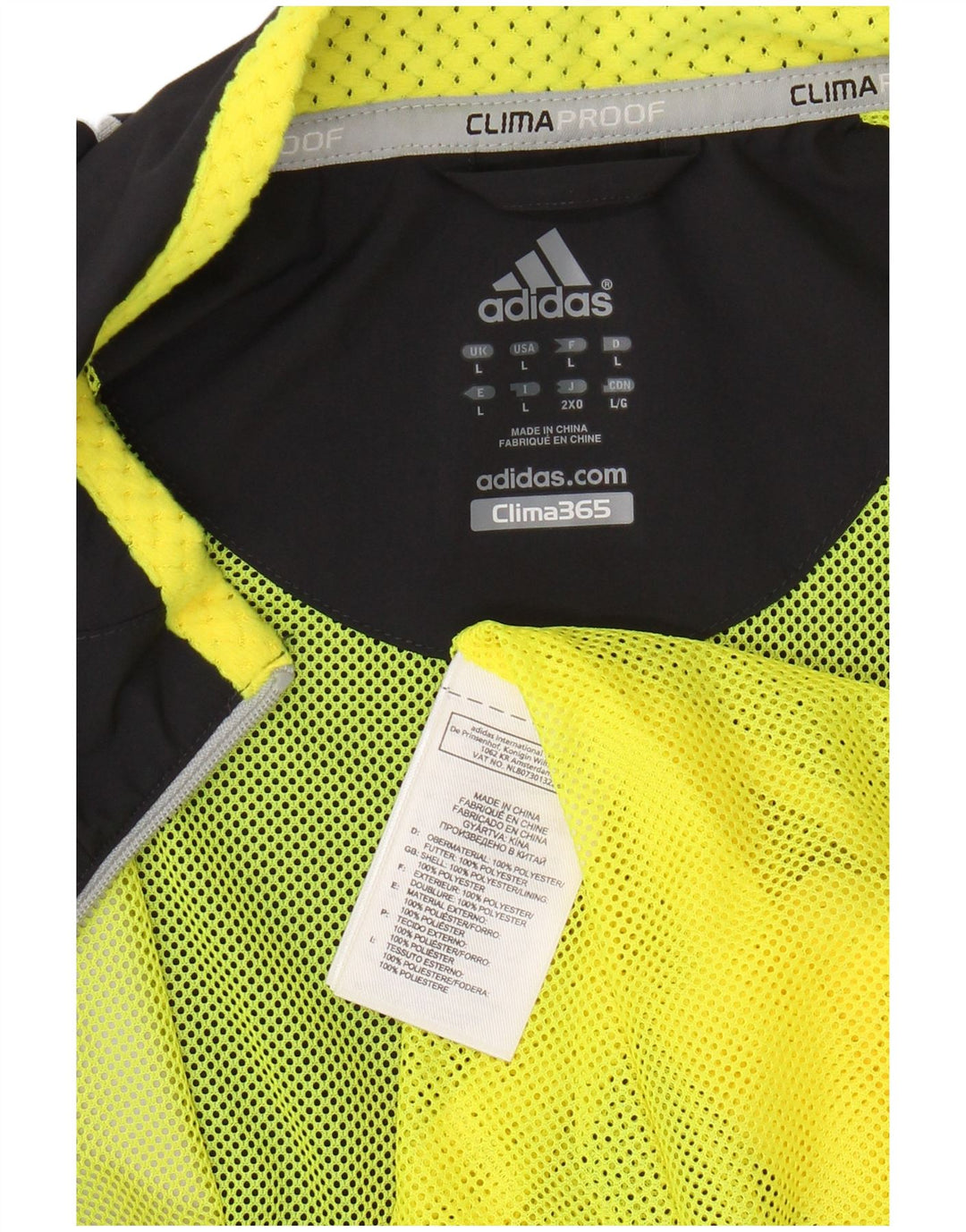 Jachetă de ploaie ADIDAS Clima 365 pentru bărbați UK 40 Poliester mare, albastru bleumarin