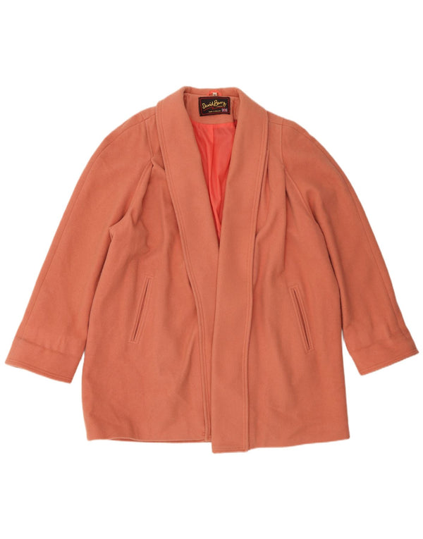 Pardesiu deschis pentru femei David Barry UK 18 XL roz din lână nouă