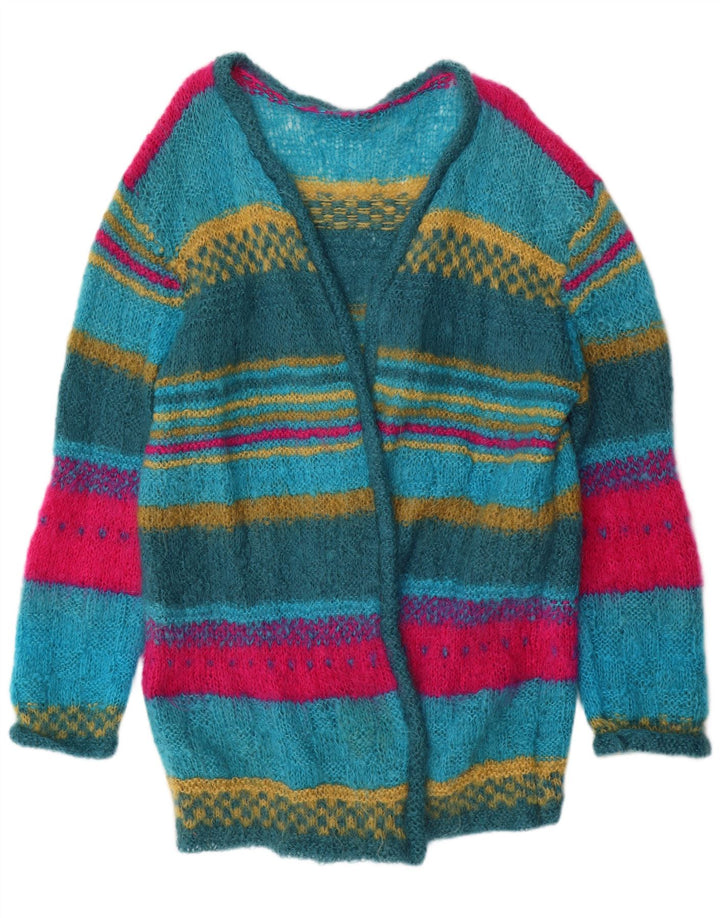 Pulover Vintage cardigan cu paragate pentru femei UK 14 Medium Multicolor