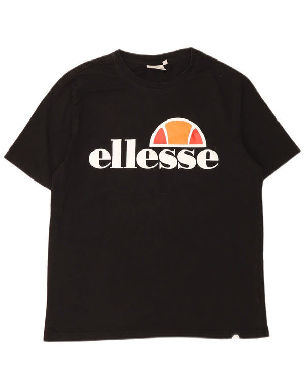 Tricou grafic pentru bărbați Ellesse Top mic, negru, bumbac