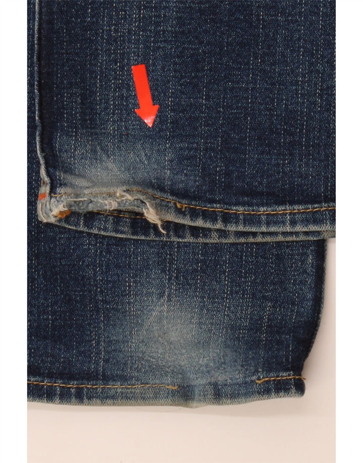 TRUE RELIGION Blugi drepti pentru femei W24 L32 Bumbac bleumarin