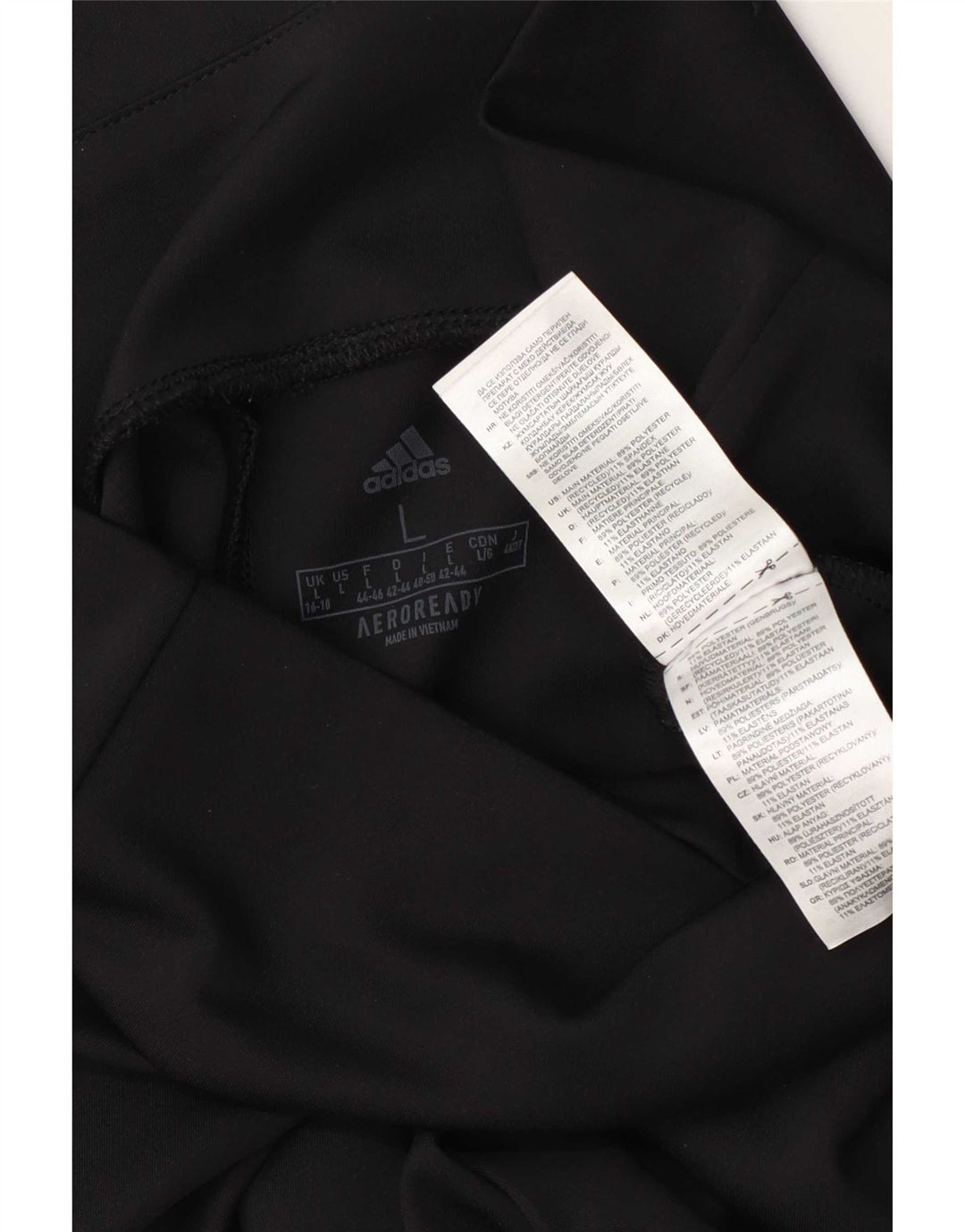 Leggings Aeroready pentru femei Adidas Marea Britanie 16/18 Poliester negru mare