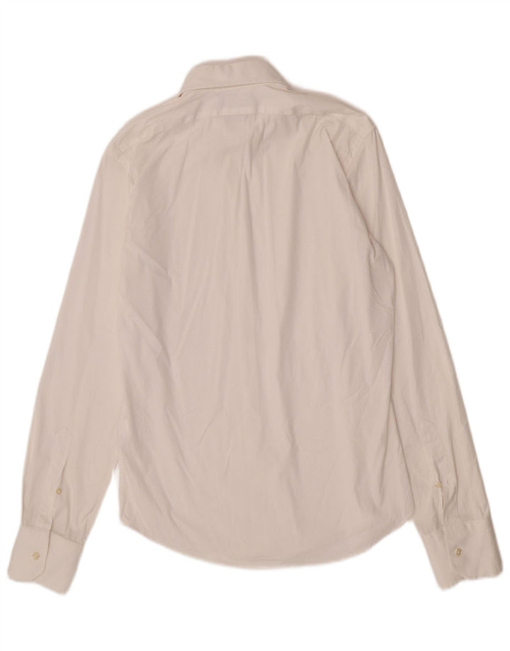 Cămașă pentru bărbați ZARA Super Slim Fit, bumbac alb mediu