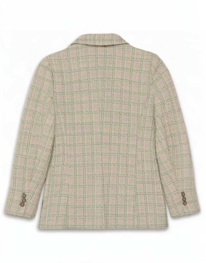 Jachetă Blazer pentru femei Zara UK 12 Medium Green Check