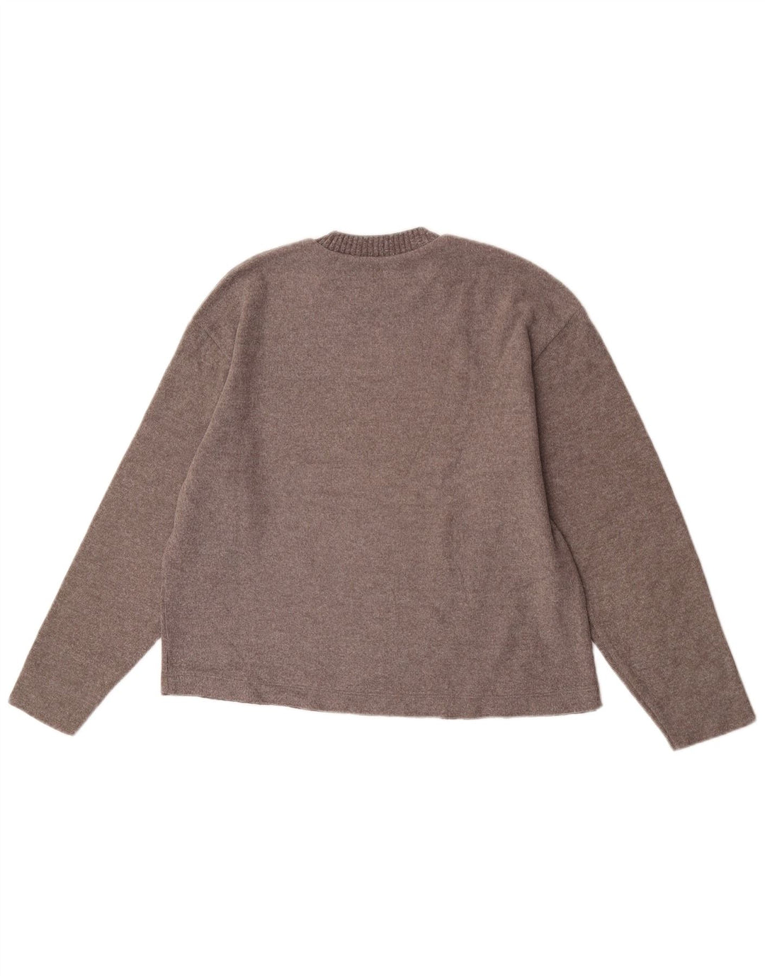 Pulover supradimensionat pentru femei Zara, cu gâtul turn, UK 10, poliester maro mic