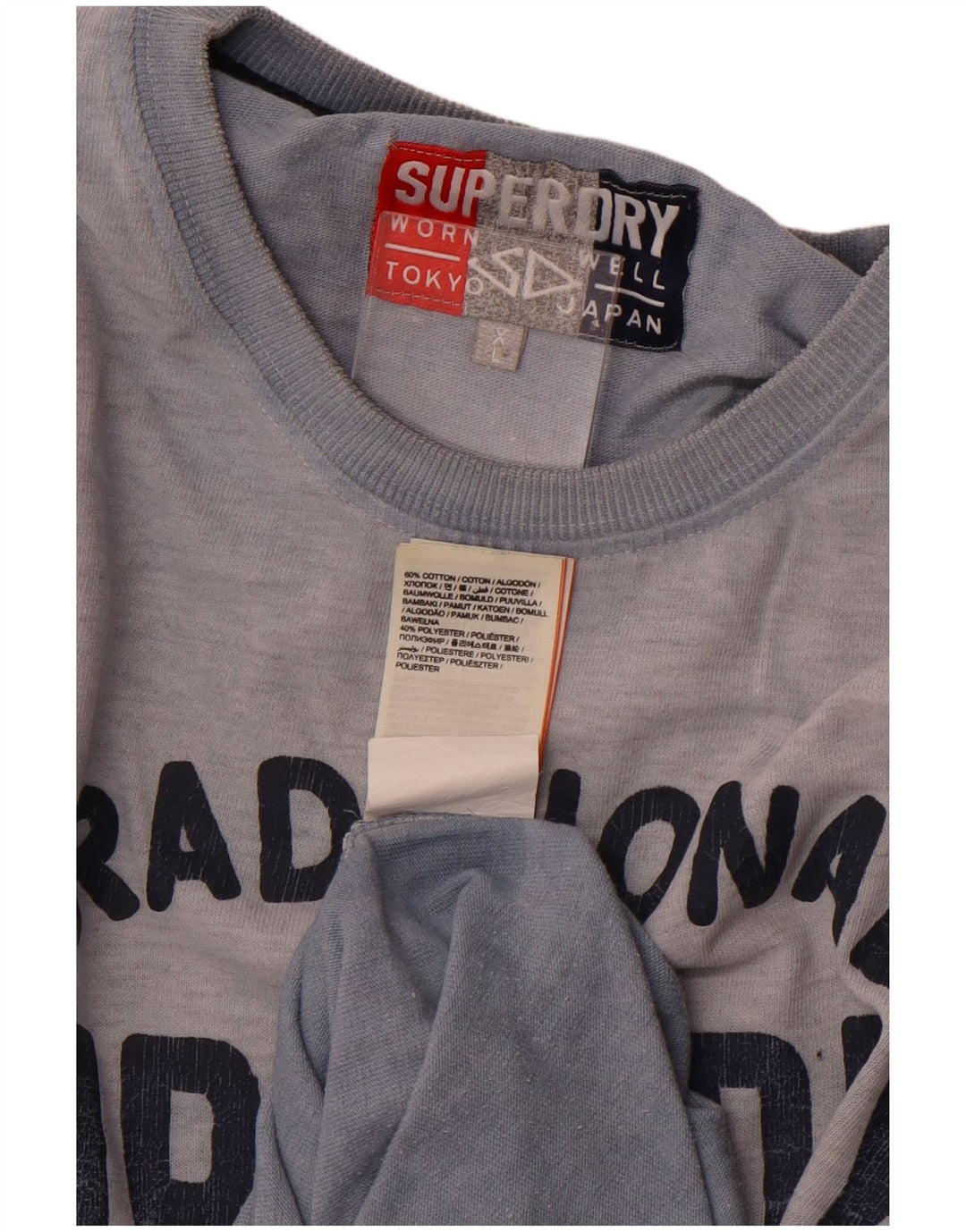 Tricou grafic pentru bărbați Superdry Top XL Blue Tie Dye Bumbac