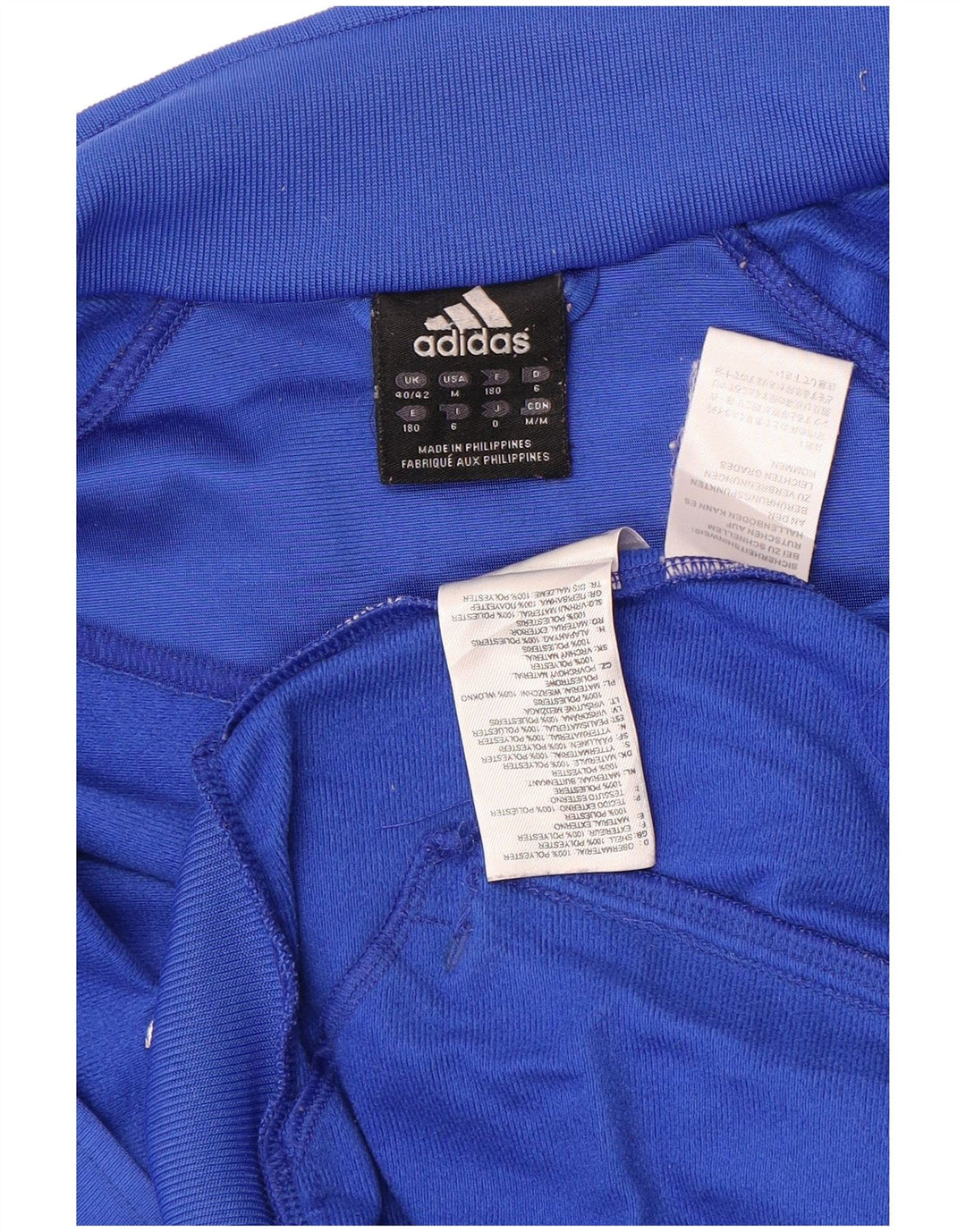Jachetă de trening Adidas pentru bărbați Marea Britanie 40/42, albastru mediu, poliester color bloc
