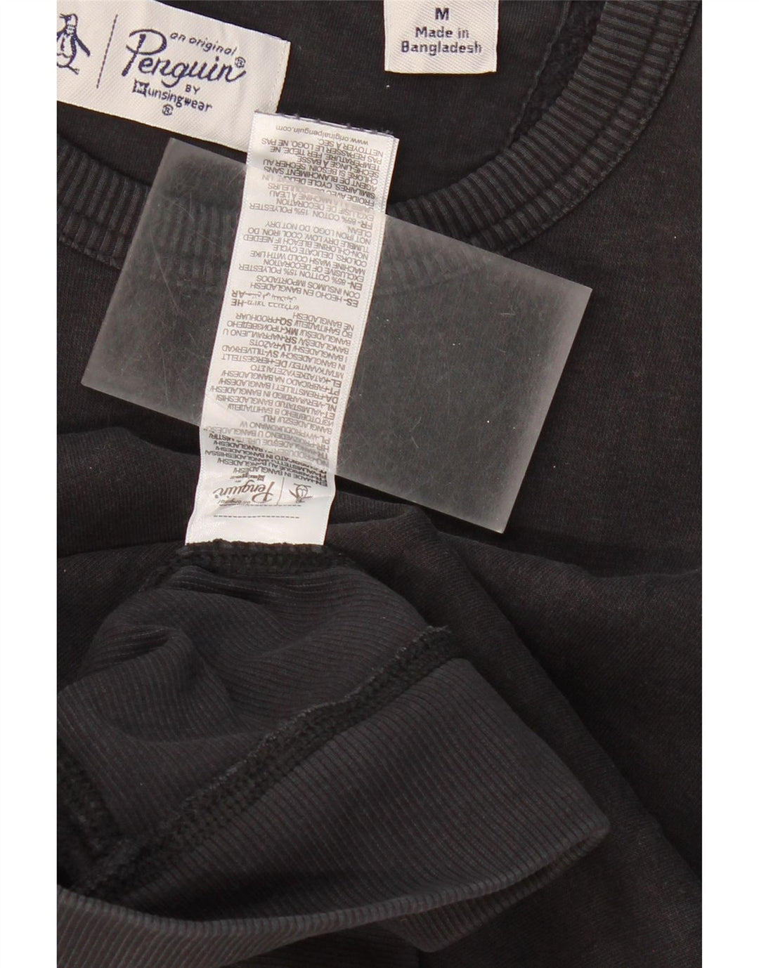 PENGUIN Mens Sweatshirt Jumper Medium Grey Cotton Vintage Penguin and Second-Hand Penguin from Messina Hembry 