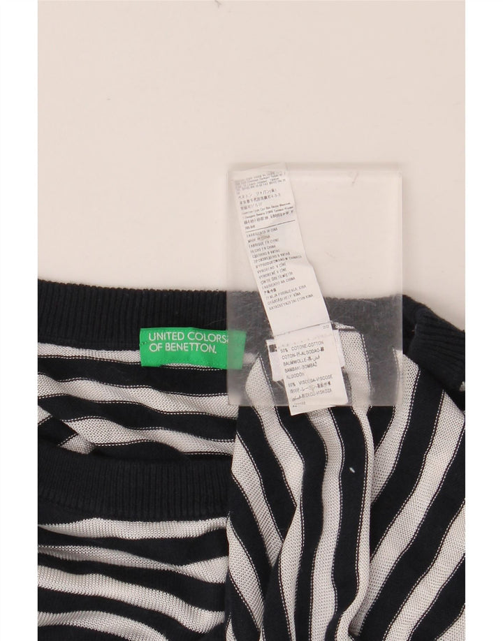 Bluză pentru femei BENETTON, cu mâneci 3/4, UK 10 Mic, bleumarin, nautic