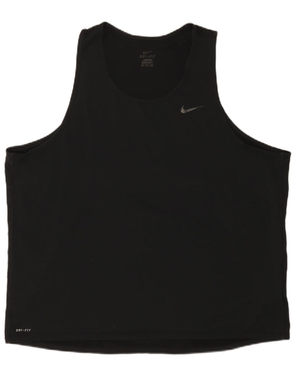 Vestă pentru bărbați Nike Dri Fit Top XL, poliester negru