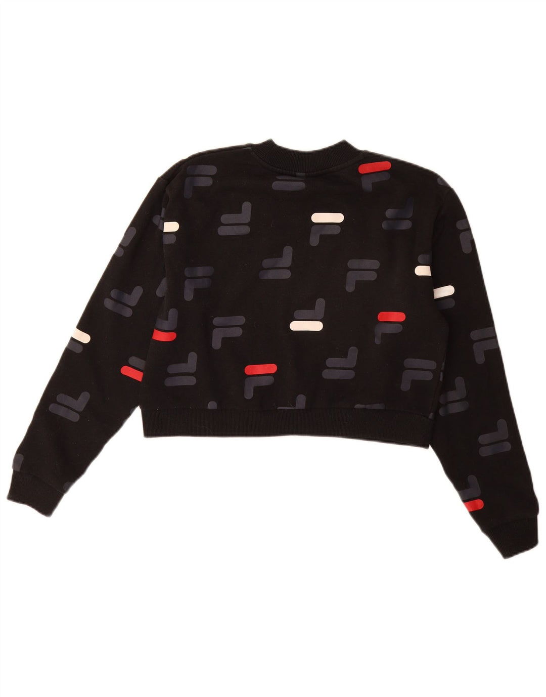Pulover pentru femei Fila Oversized Graphic Crop Pulover UK 10 Mic Negru