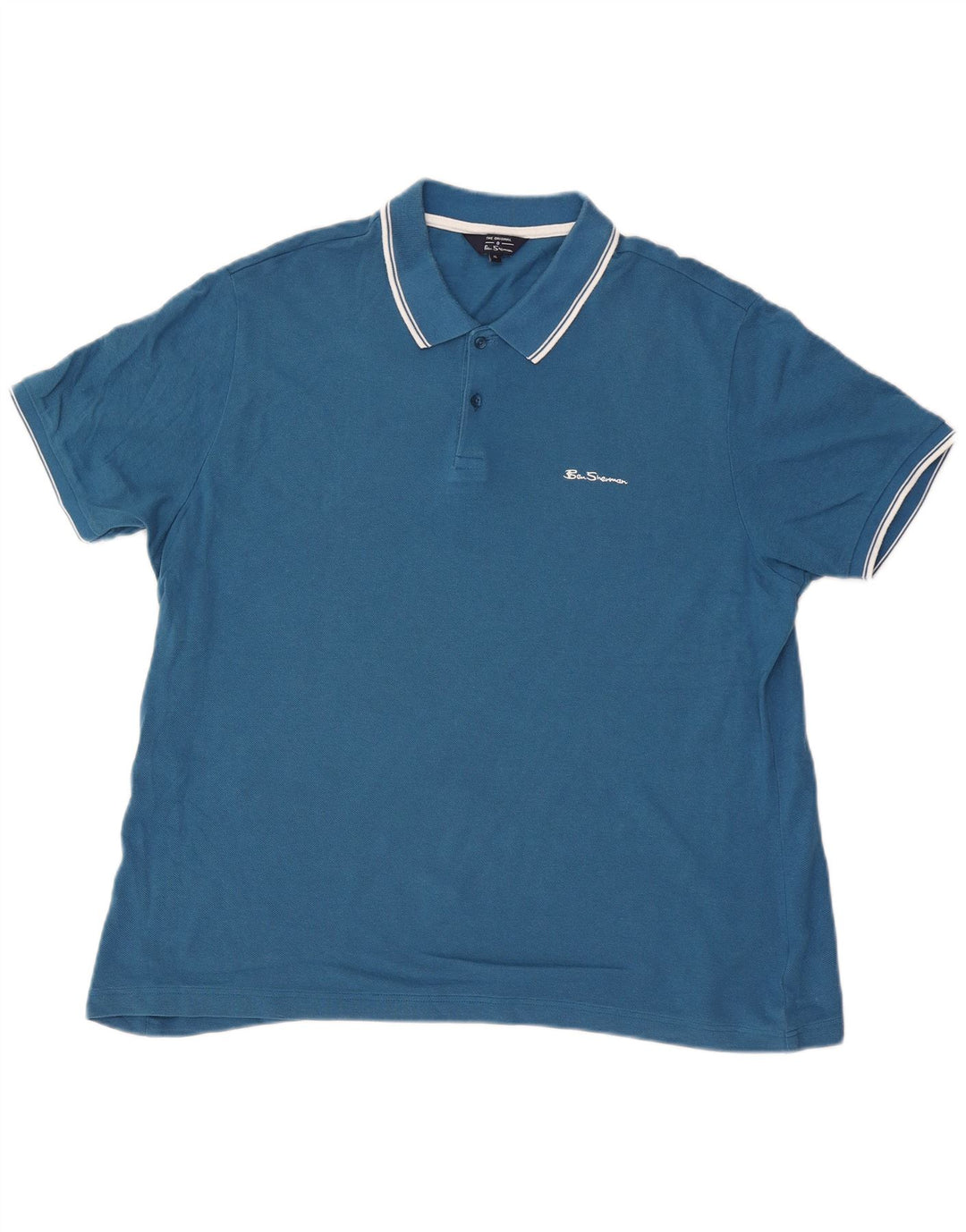 Tricou polo pentru bărbați Ben Sherman XL, bumbac albastru