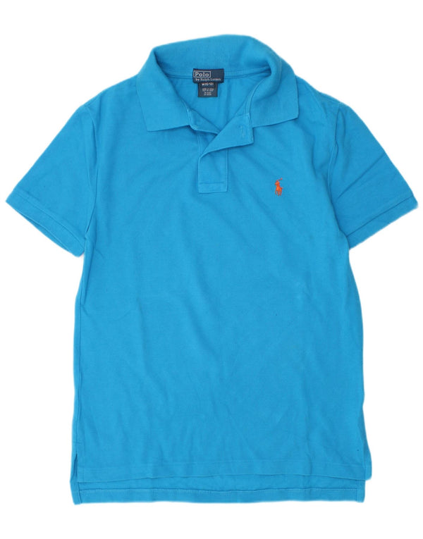Cămașă Polo Ralph Lauren băieți 10-11 ani, bumbac albastru mediu