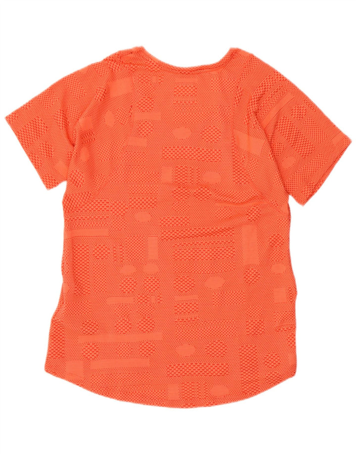 Tricou Nike Dri Fit pentru femei Top UK 12 Medium Orange Geometric Poliester