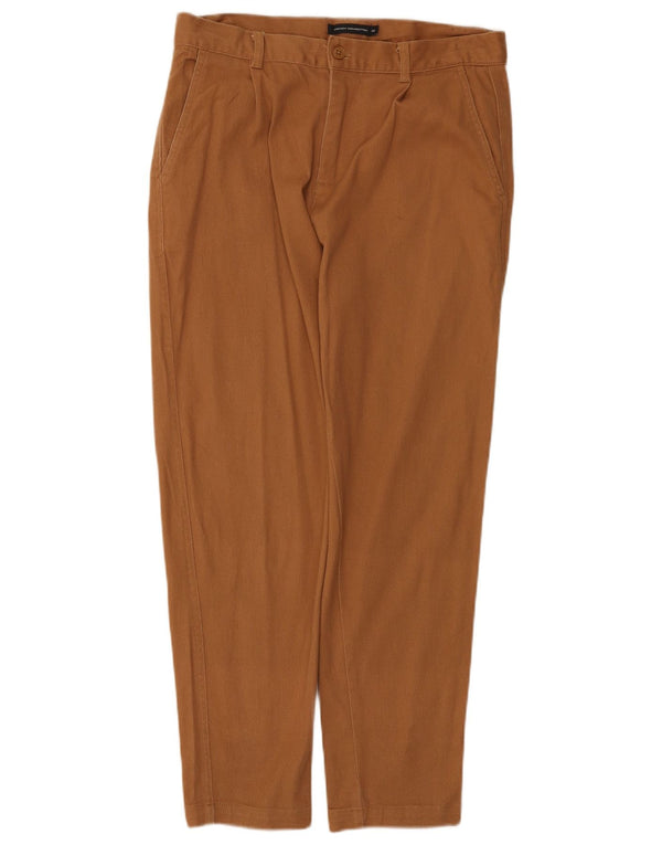 Pantaloni chino drepți pentru bărbați French Connection L32 L27 bumbac maro