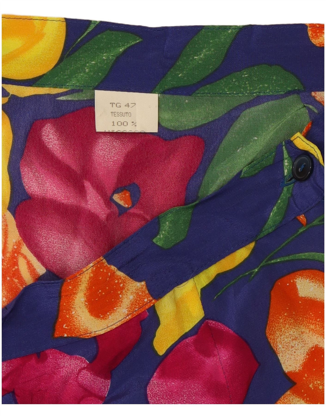 Fusta plisată vintage pentru femei W34, mare, multicoloră, din viscoză florală