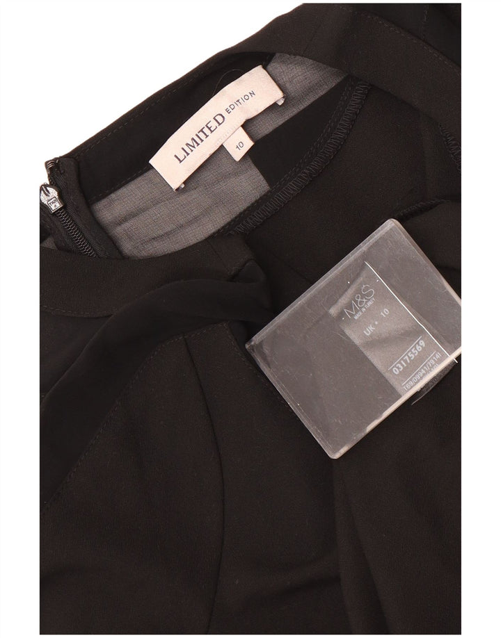 Rochie pentru femei Marks & Spencer, cu mâneci 3/4, poliester negru, UK 10