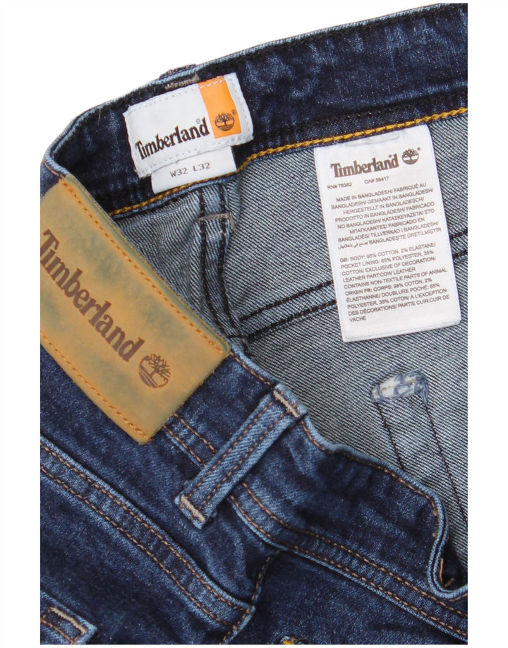 Blugi drepti pentru bărbați Timberland W32 L29 bumbac bleumarin