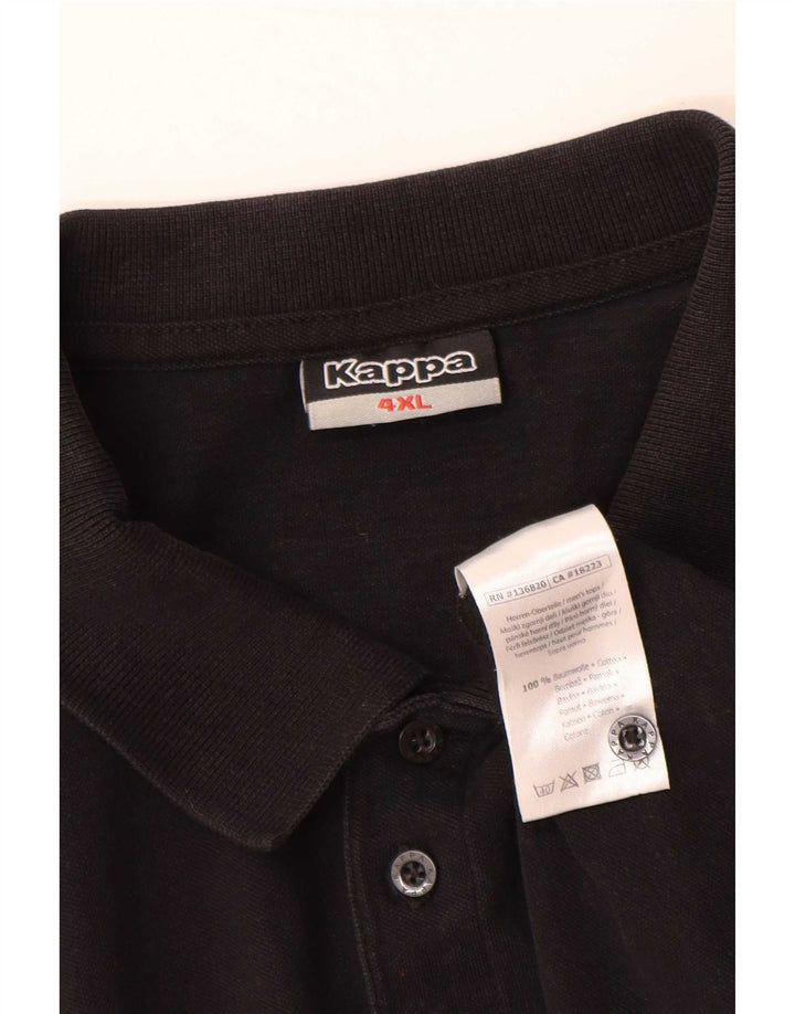 Cămașă polo pentru bărbați Kappa 4XL bumbac negru