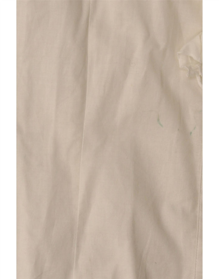 Cămașă BENETTON pentru femei cu volane în față UK 14, mare, alb