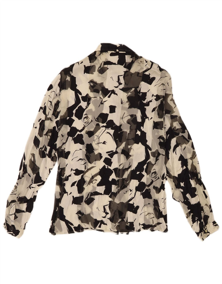 Bluză de cămașă de epocă cu model abstract pentru femei IT 44 Medium Black