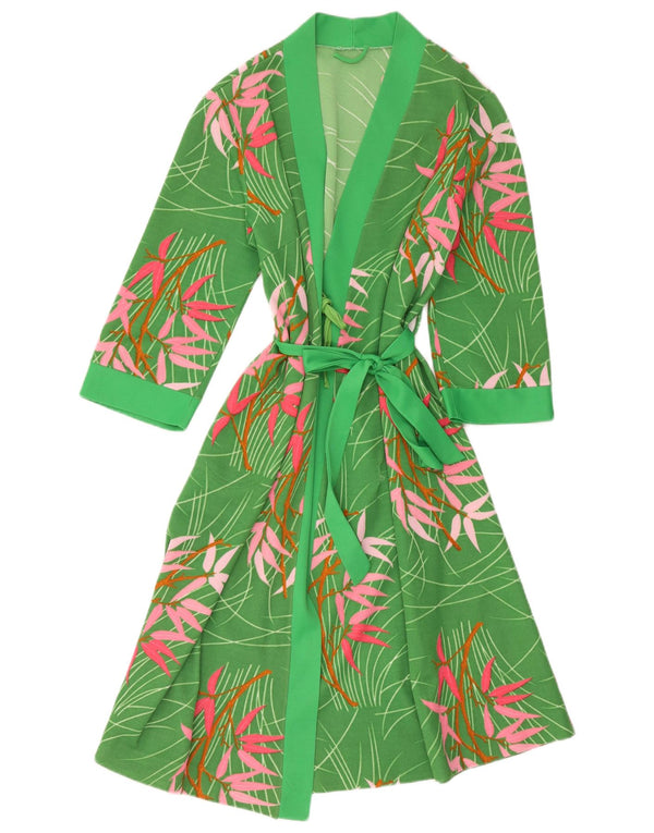 Rochie rochie vintage pentru femei cu mâneci 3/4 IT 46 mare, verde, florală
