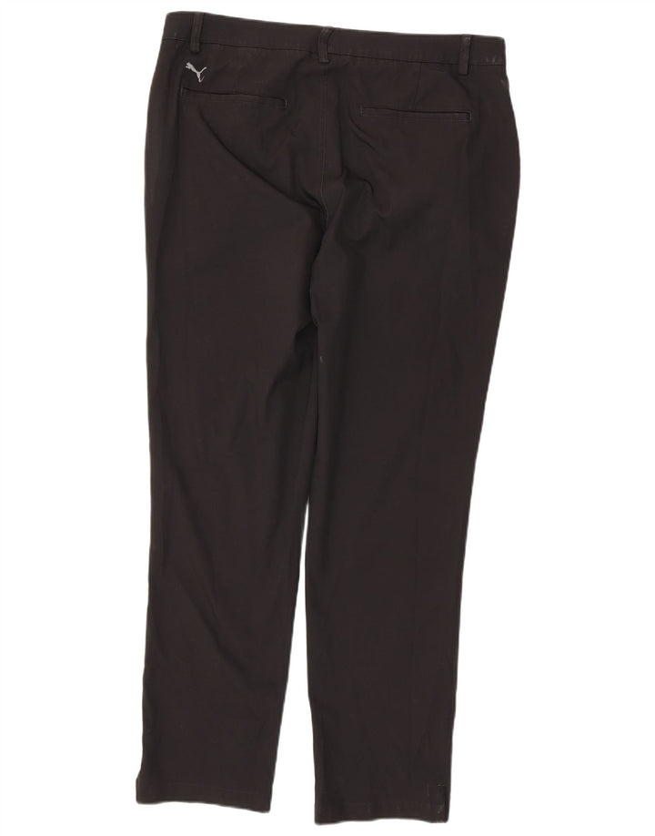 Pantaloni chino slim PUMA pentru bărbați W36 L32 poliester negru