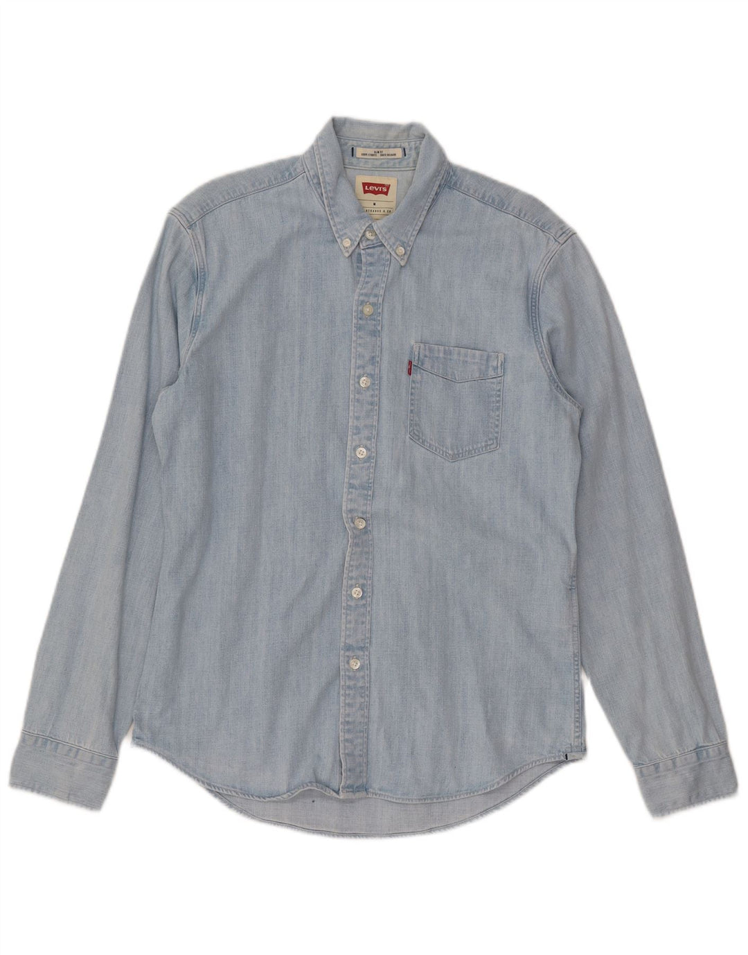 Cămașă din blugi pentru bărbați LEVI'S, bumbac albastru mediu