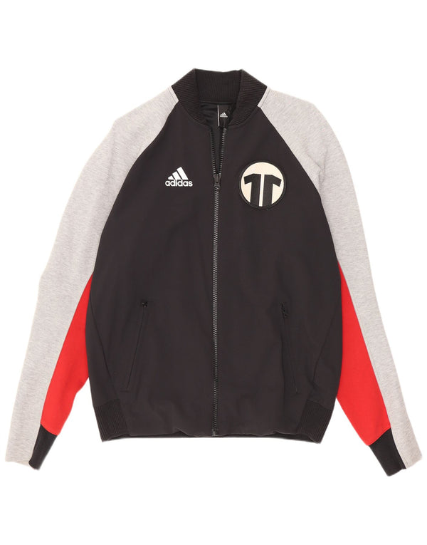 Jachetă de top pentru trening cu grafică Adidas pentru bărbați, negru mediu, sport, blocuri de culoare