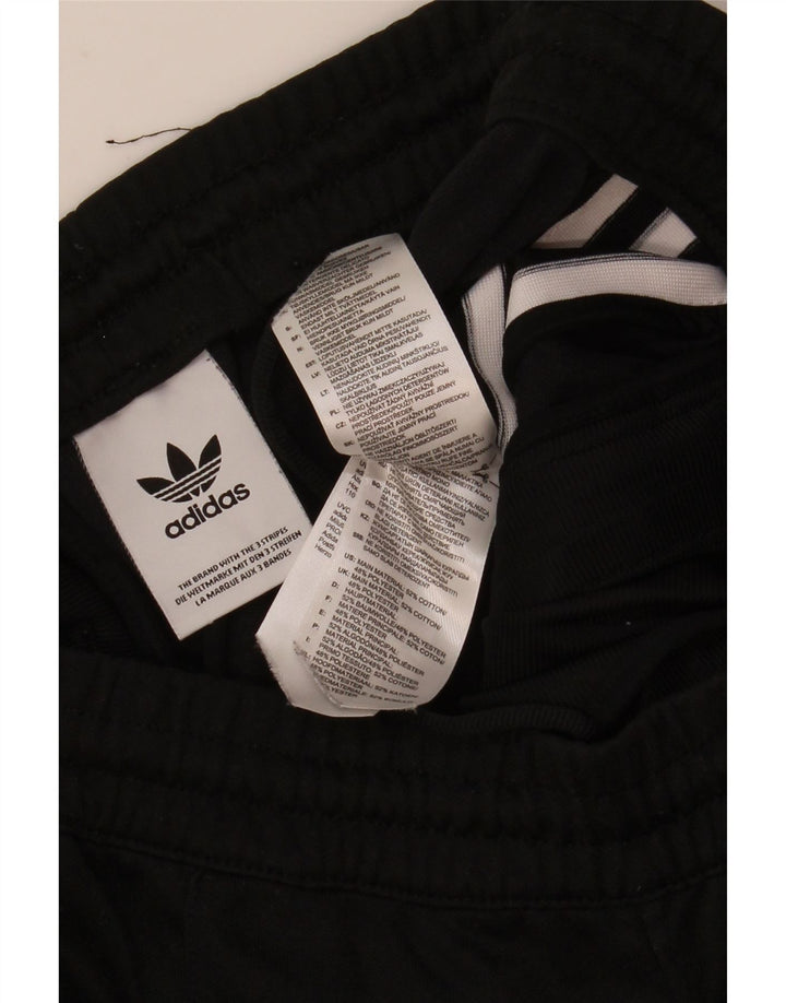 Pantaloni de trening Adidas pentru bărbați, bumbac mediu negru