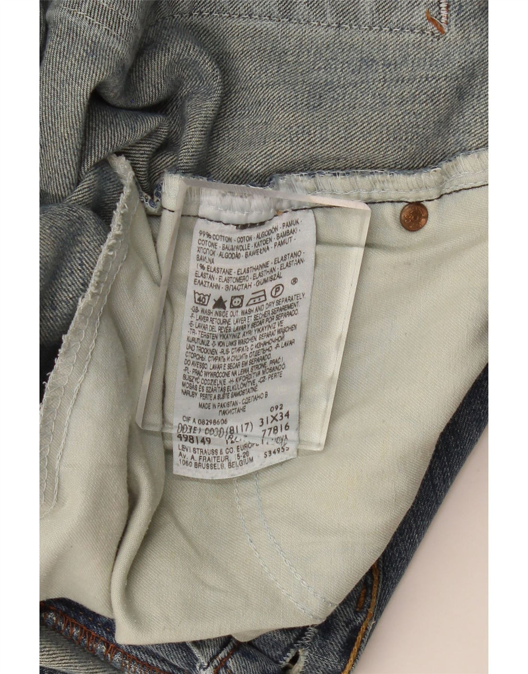 LEVI'S Womens 751 Slim Jeans W31 L29 Blue Cotton