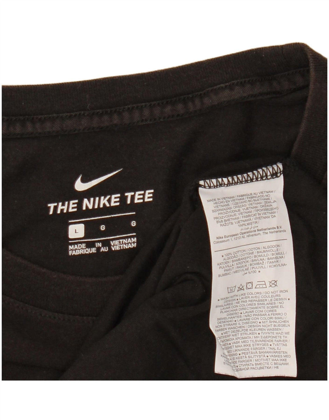 Tricou grafic pentru bărbați NIKE Top mare din bumbac negru